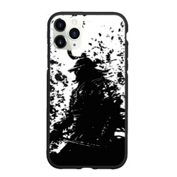 Чехол для iPhone 11 Pro Max матовый Ghost of Tsushima black and white
