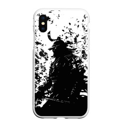 Чехол для iPhone XS Max матовый Ghost of Tsushima black and white