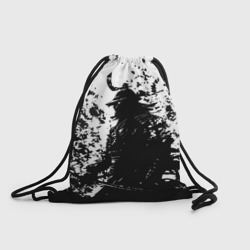 Рюкзак-мешок 3D Ghost of Tsushima black and white