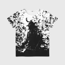 Детская футболка 3D Ghost of Tsushima black and white