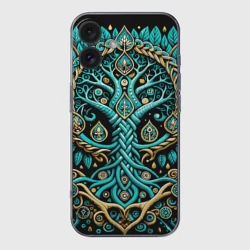 Чехол для iPhone 16 силиконовый с защитой камеры Древо жизни - сакральная славянская символика