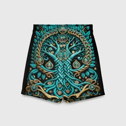 Детские спортивные шорты 3D Древо жизни - сакральная славянская символика