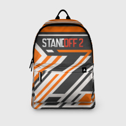 Рюкзак с принтом Geometry Standoff 2 для любого человека, вид спереди №3. Цвет основы: белый