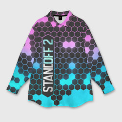 Hexagon - Standoff 2 – Женская рубашка oversize 3D с принтом купить со скидкой в -9%