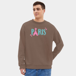 Мужской свитшот oversize без начеса хлопок Paris vibe - фото 2