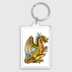 Брелок прямоугольный 35*50 HOMM3 gold dragon 