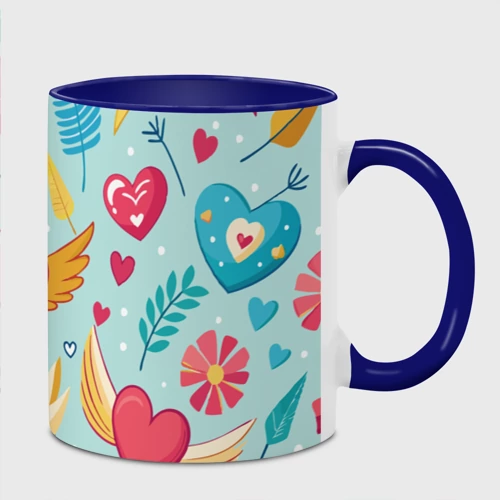 Кружка с полной запечаткой с принтом Сердечко с крылышками - картинка 4 Кружка с полной запечаткой Сердечко с крылышками - фото 4
