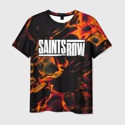 Мужская футболка 3D Saints Row red lava