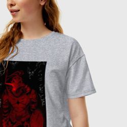 Женская футболка хлопок Oversize Убийца гоблинов мечник - фото 2