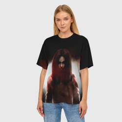 Женская футболка oversize 3D Альма Вейд Fear тьма и свет - фото 2