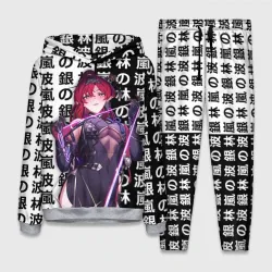 Женский костюм с толстовкой 3D Wuthering Waves - Иньлинь