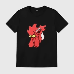 Мужская футболка хлопок Хотлайн Майами - маска петуха 