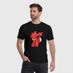 Мужская футболка хлопок Хотлайн Майами - маска петуха  - фото 2