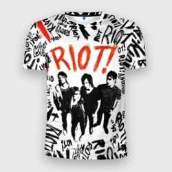 Мужская футболка 3D Slim Paramore - riot