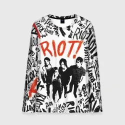 Мужской лонгслив 3D Paramore - riot