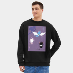 Мужской свитшот oversize без начеса хлопок Хвост Феи Хэппи - фото 2