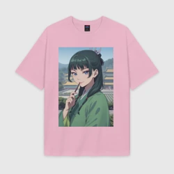 Женская футболка Oversize хлопок texturе Монолог фармацевта Маомао детектив