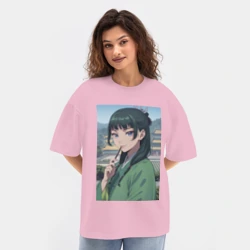 Женская футболка Oversize хлопок texturе Монолог фармацевта Маомао детектив - фото 2