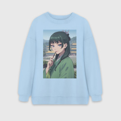 Женский свитшот oversize без начеса хлопок Монолог фармацевта Маомао детектив