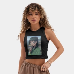 Женская укороченная майка-топ хлопок Монолог фармацевта Маомао детектив - фото 2