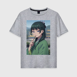 Женская футболка хлопок Oversize Монолог фармацевта Маомао детектив