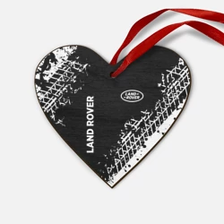 Деревянная игрушка Сердце Ленд Ровер: следы от шин