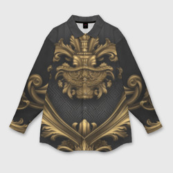 Золотая корона с узорами – Женская рубашка oversize 3D с принтом купить со скидкой в -9%