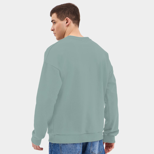 Мужской свитшот oversize без начеса хлопок Открытый рот в мультяшном стиле красные губы секси ротик - фото 4