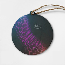 Деревянная игрушка круг Jaguar neon hexagon