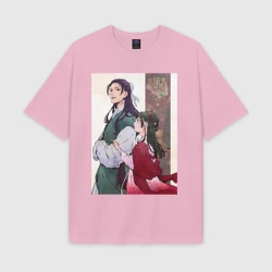 Женская футболка Oversize хлопок texturе Монолог фармацевта Маомао Жэньши служащий при императорском дворе