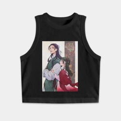 Женская укороченная майка-топ хлопок Монолог фармацевта Маомао Жэньши служащий при императорском дворе