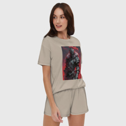 Женская пижама с шортиками хлопок Убийца гоблинов воин - фото 2