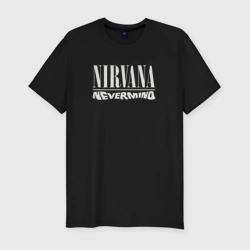Мужская футболка хлопок Slim Nevermind Nirvana