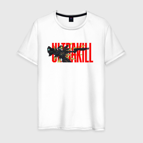 Мужская футболка из хлопка с принтом Ultrakill, вид спереди №1