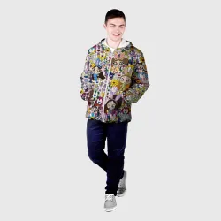 Мужская куртка 3D Right now NewJeans and Takashi Murakami - фото 2