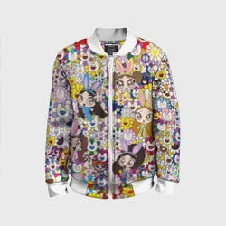 Детский бомбер 3D Right now NewJeans and Takashi Murakami