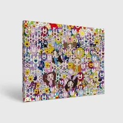 Холст прямоугольный Right now NewJeans and Takashi Murakami