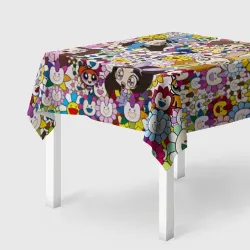 Скатерть 3D Right now NewJeans and Takashi Murakami