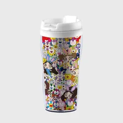 Термокружка-непроливайка Right now NewJeans and Takashi Murakami