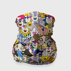 Бандана-труба 3D Right now NewJeans and Takashi Murakami