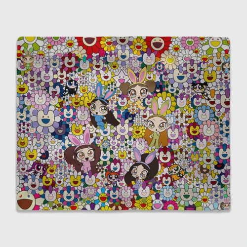 Плед 3D Right now NewJeans and Takashi Murakami