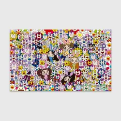 Бумага для упаковки 3D Right now NewJeans and Takashi Murakami