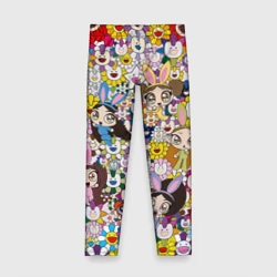 Детские леггинсы 3D Right now NewJeans and Takashi Murakami