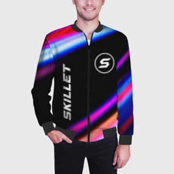 Мужской бомбер 3D Skillet neon rock lights - фото 2