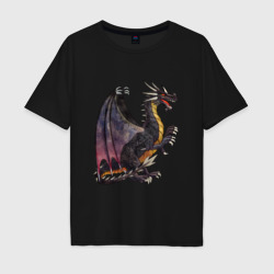 Мужская футболка хлопок Oversize HOMM3 Black Dragon
