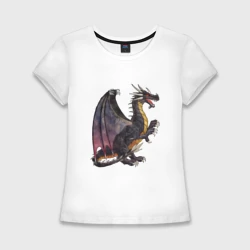 Женская футболка хлопок Slim HOMM3 Black Dragon