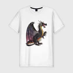 Мужская футболка хлопок Slim HOMM3 Black Dragon