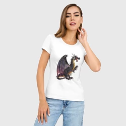 Женская футболка хлопок Slim HOMM3 Black Dragon - фото 2