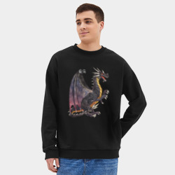 Мужской свитшот oversize без начеса хлопок HOMM3 Black Dragon - фото 2