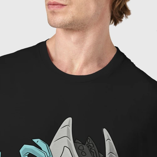 Мужская футболка хлопок с принтом Кафка Хибино чиби Кайдзю номер 8, фото #4